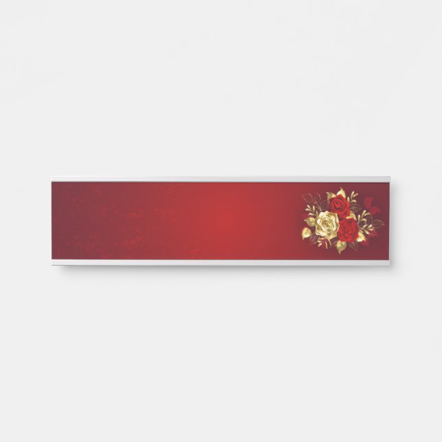 Three Jewelry Roses Door Sign (Front)