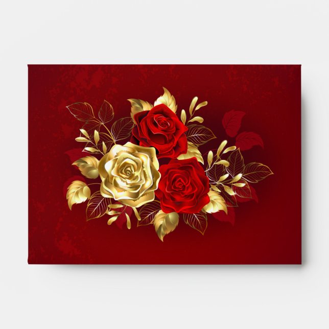 Three Jewelry Roses Envelope (Front)