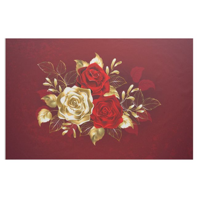 Three Jewelry Roses Fabric (Yard)