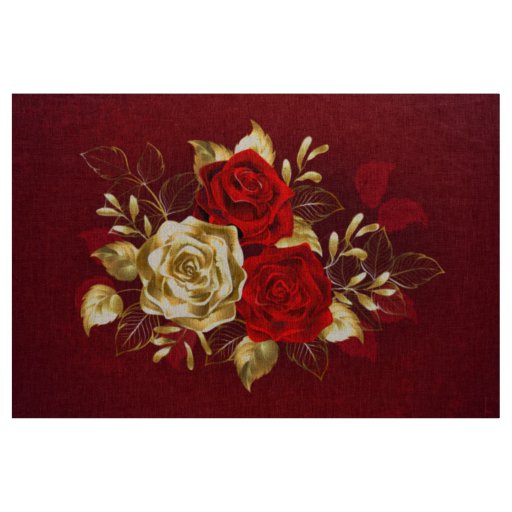 Three Jewelry Roses Fabric