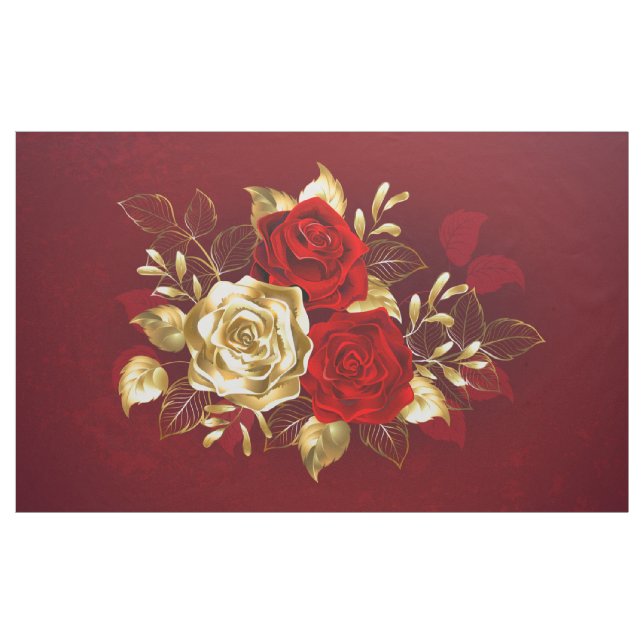 Three Jewelry Roses Fabric (Yard)
