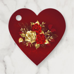 Three Jewelry Roses Favor Tags