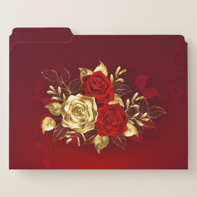 Three Jewelry Roses File Folder (Front Left)