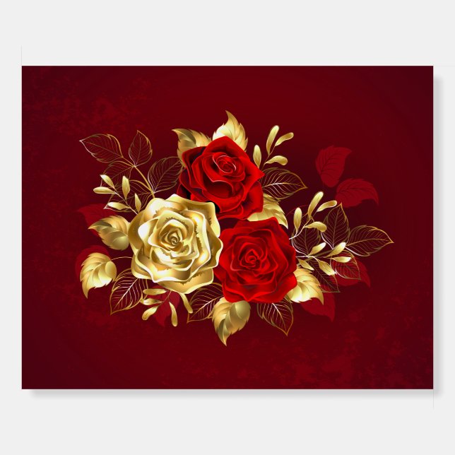 Three Jewelry Roses Foam Board (Front)