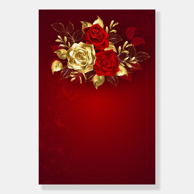 Three Jewelry Roses Foam Board (Front)