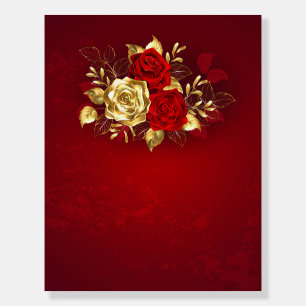 Three Jewelry Roses Foam Board