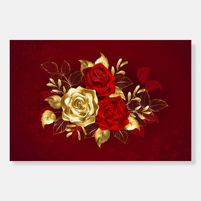 Three Jewelry Roses Foam Board (Front)