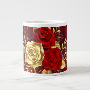 Three Jewelry Roses Giant Coffee Mug