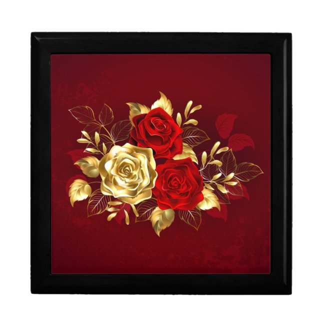Three Jewelry Roses Gift Box (Front)