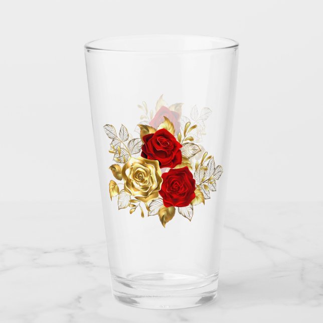 Three Jewelry Roses Glass (Front)