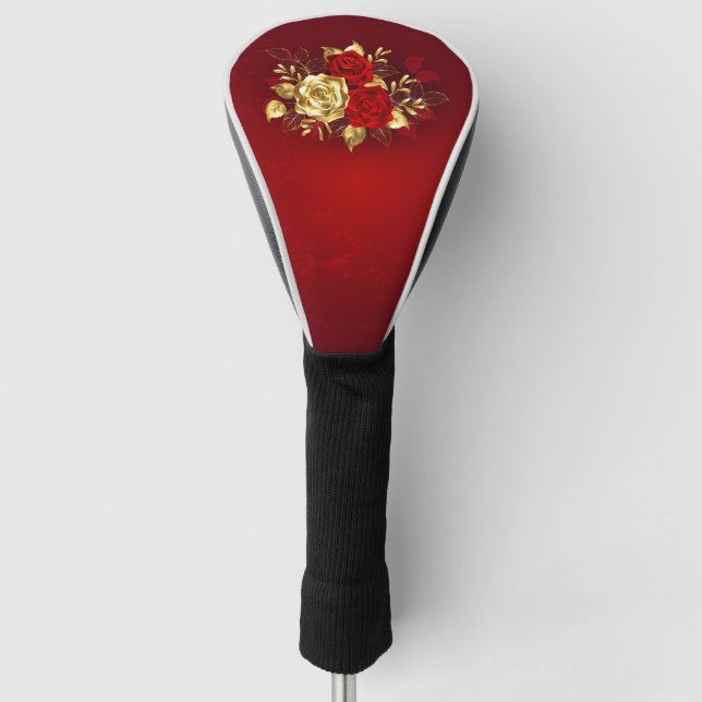 Three Jewelry Roses Golf Head Cover (Front)