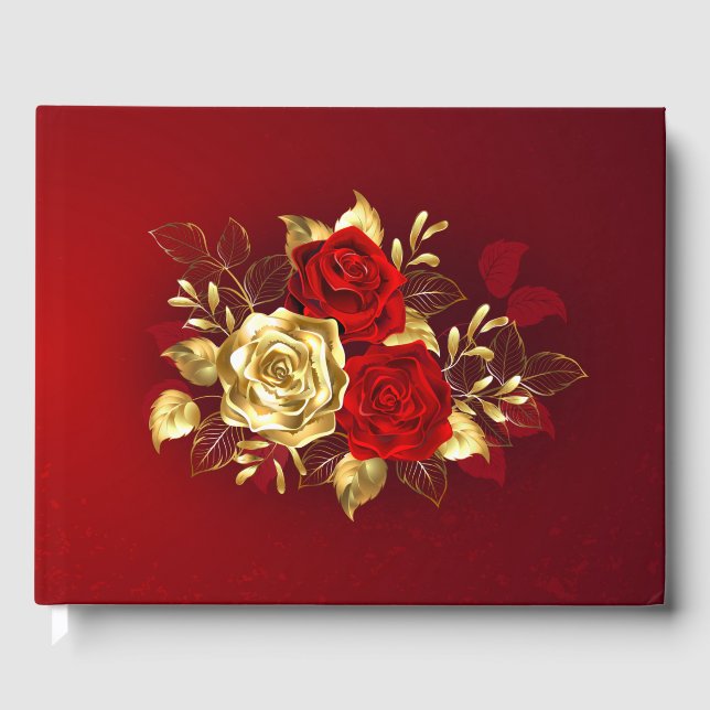 Three Jewelry Roses Guest Book (Front)