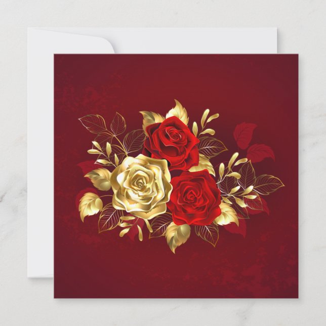Three Jewelry Roses Holiday Card (Front)