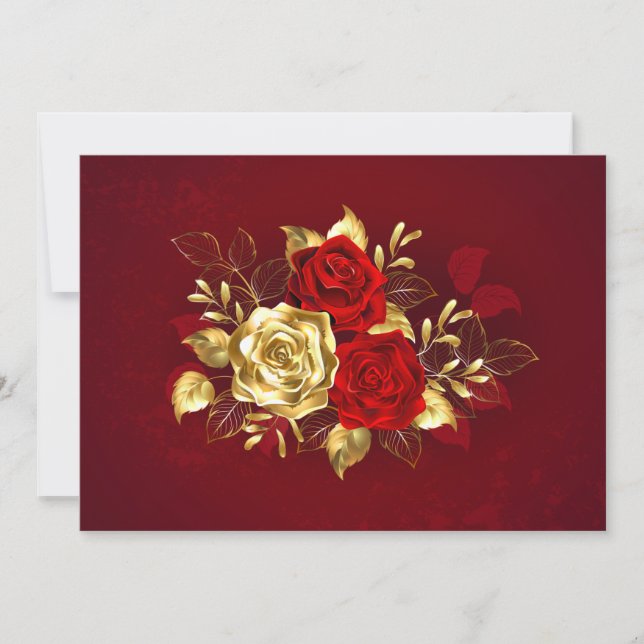 Three Jewelry Roses Holiday Card (Front)