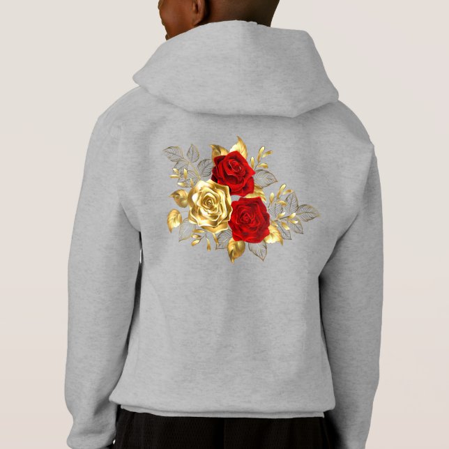 Three Jewelry Roses Hoodie (Back)