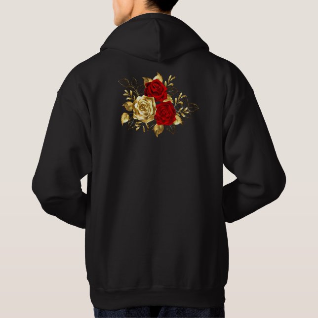 Three Jewelry Roses Hoodie (Back)