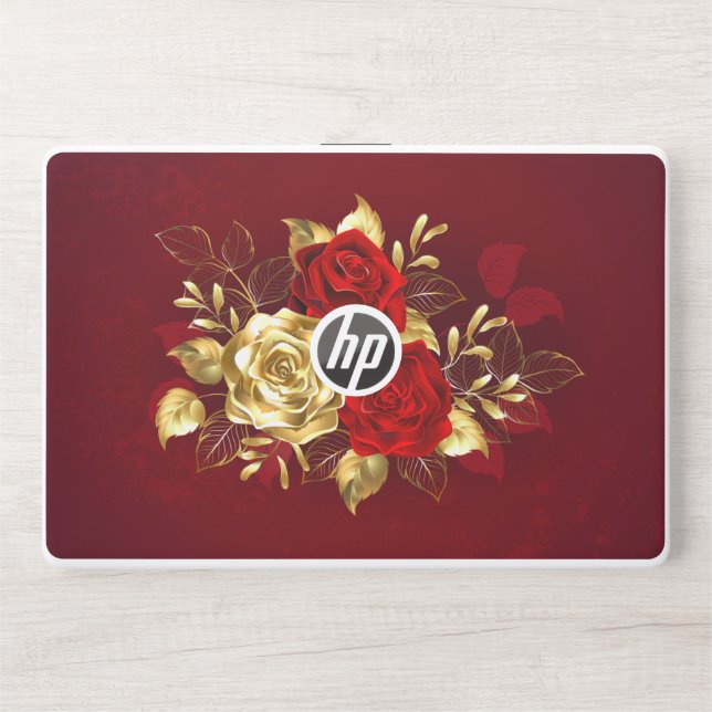 Three Jewelry Roses HP Laptop Skin (Front)