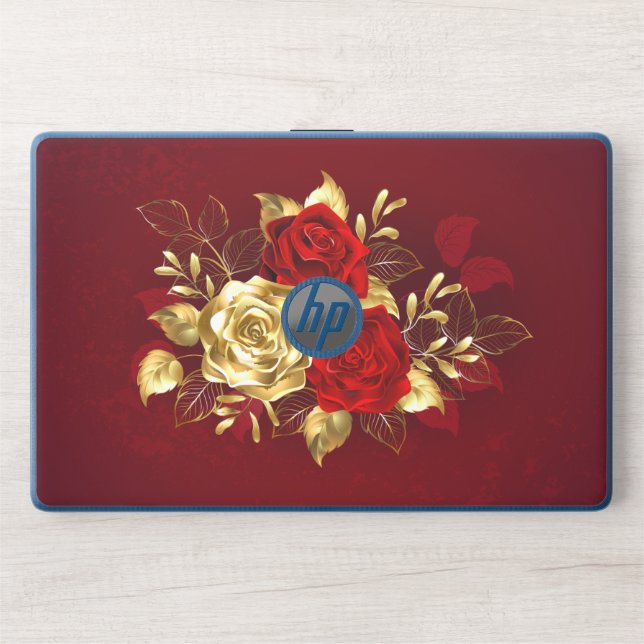 Three Jewelry Roses HP Laptop Skin (Front)
