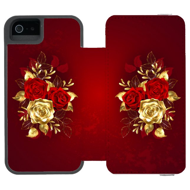 Three Jewelry Roses Incipio iPhone Wallet Case (Folio Open)
