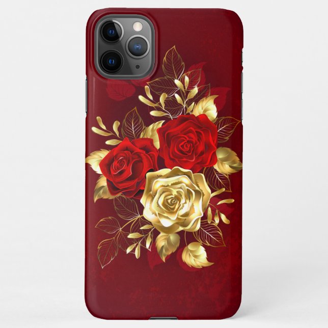 Three Jewelry Roses iPhone Case (Back)