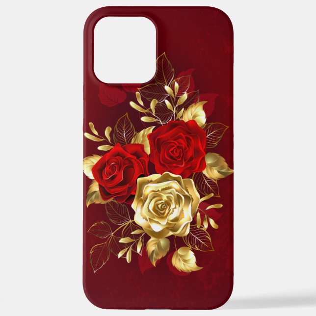 Three Jewelry Roses iPhone Case (Back)