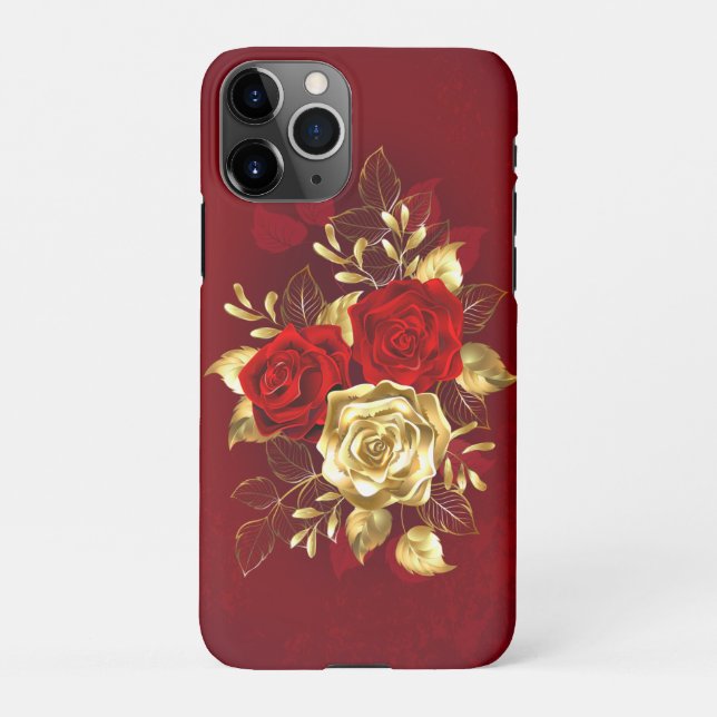 Three Jewelry Roses iPhone Case (Back)