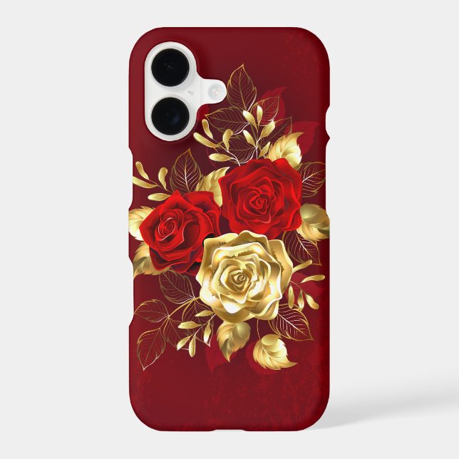 Three Jewelry Roses iPhone Case (Back)