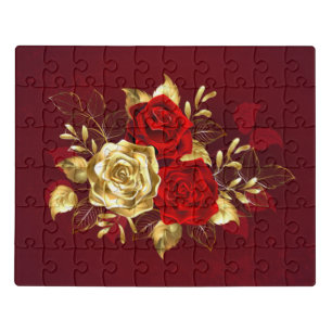 Three Jewelry Roses Jigsaw Puzzle