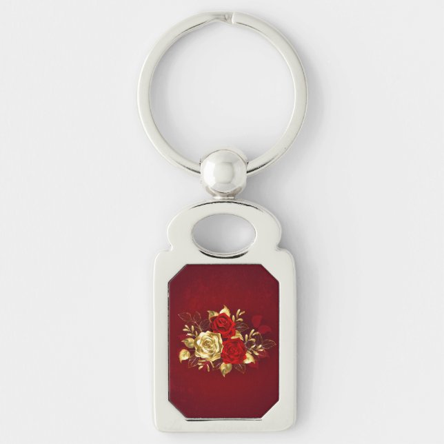 Three Jewelry Roses Keychain (Front)