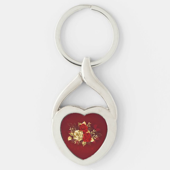 Three Jewelry Roses Keychain (Front)