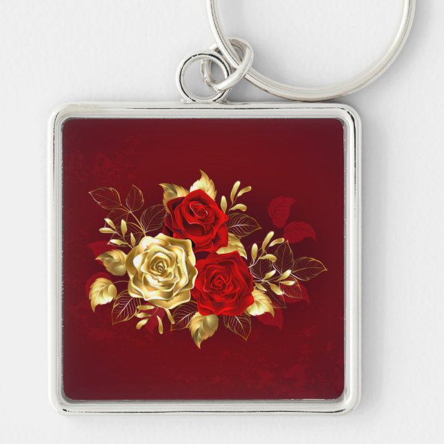 Three Jewelry Roses Keychain (Front)
