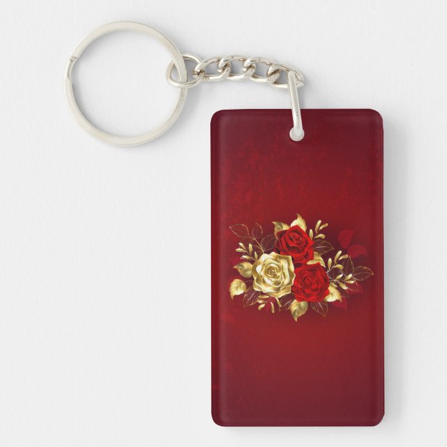 Three Jewelry Roses Keychain (Front)