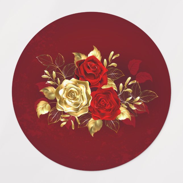 Three Jewelry Roses Kids' Labels (Design 1)