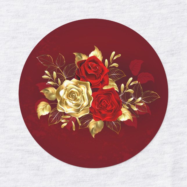 Three Jewelry Roses Labels (Design 1)