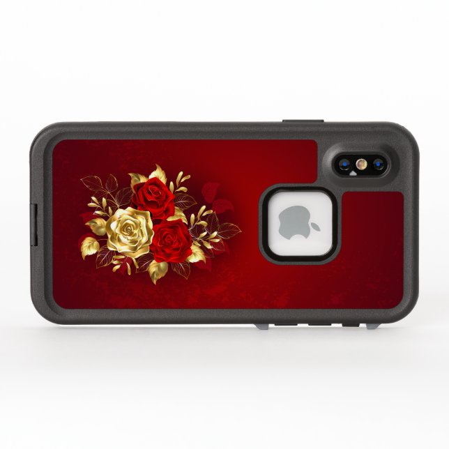 Three Jewelry Roses LifeProof iPhone Case (Back Horizontal)