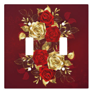 Three Jewelry Roses Light Switch Cover