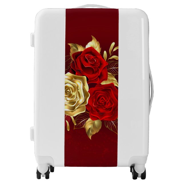 Three Jewelry Roses Luggage (Front)