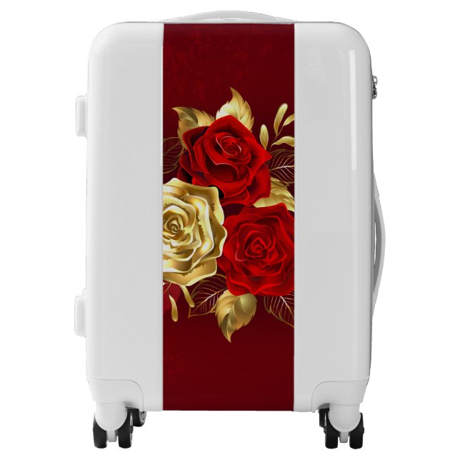 Three Jewelry Roses Luggage (Front)
