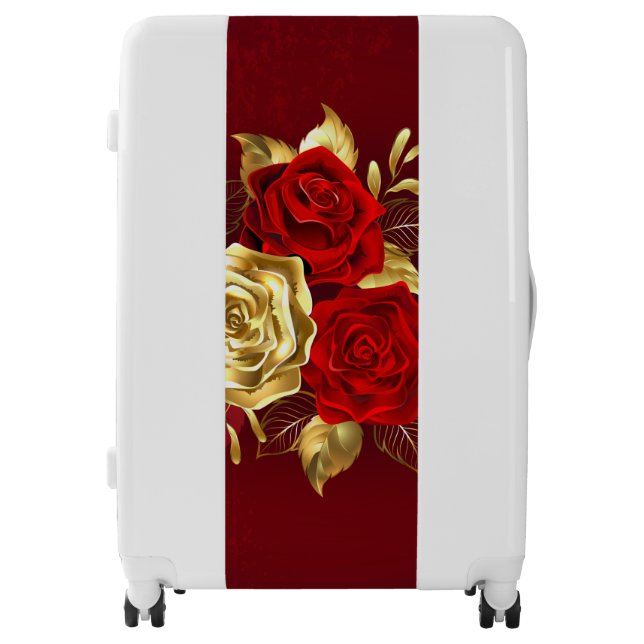 Three Jewelry Roses Luggage (Front)