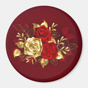 Three Jewelry Roses Magnet