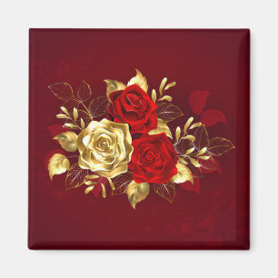 Three Jewelry Roses Magnet