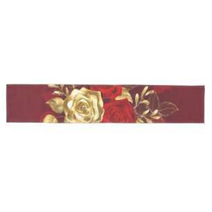 Three Jewelry Roses Medium Table Runner