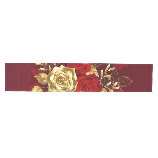 Three Jewelry Roses Medium Table Runner (Horizontal)