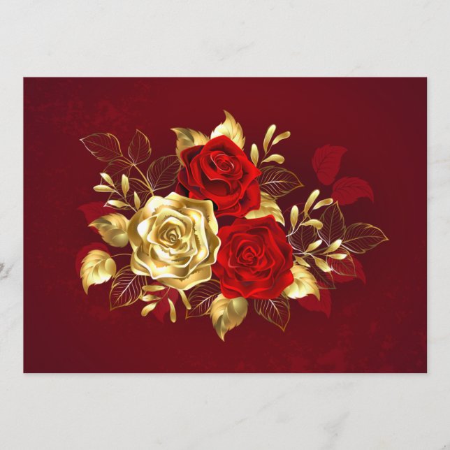 Three Jewelry Roses Menu (Front)