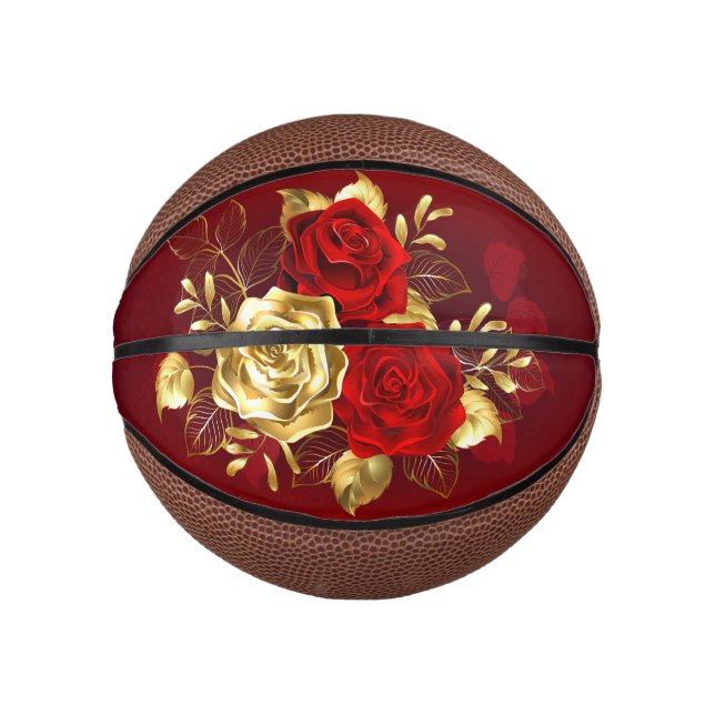 Three Jewelry Roses Mini Basketball (Front)