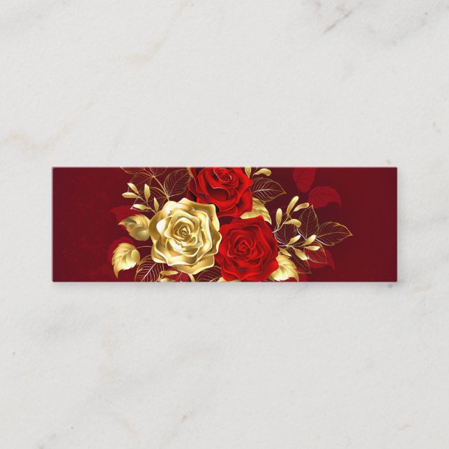 Three Jewelry Roses Mini Business Card (Front)