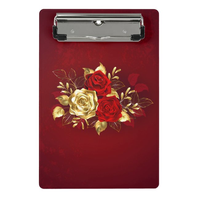 Three Jewelry Roses Mini Clipboard (Front)