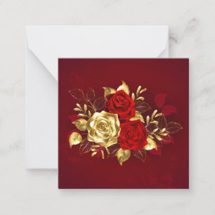 Three Jewelry Roses Note Card