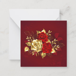 Three Jewelry Roses Note Card