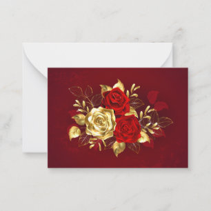 Three Jewelry Roses Note Card